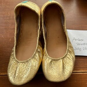 Golden Glitz Tieks size 8